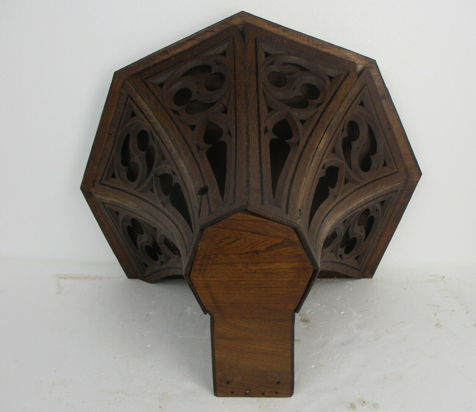 Antique Large Gothic Hand Carved French Oak Wall Hall Console Table Stunning photo Furniture