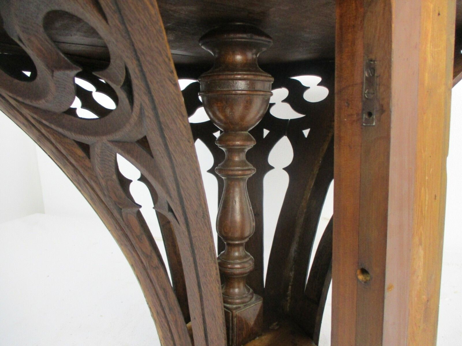 Antique Large Gothic Hand Carved French Oak Wall Hall Console Table Stunning photo buy
