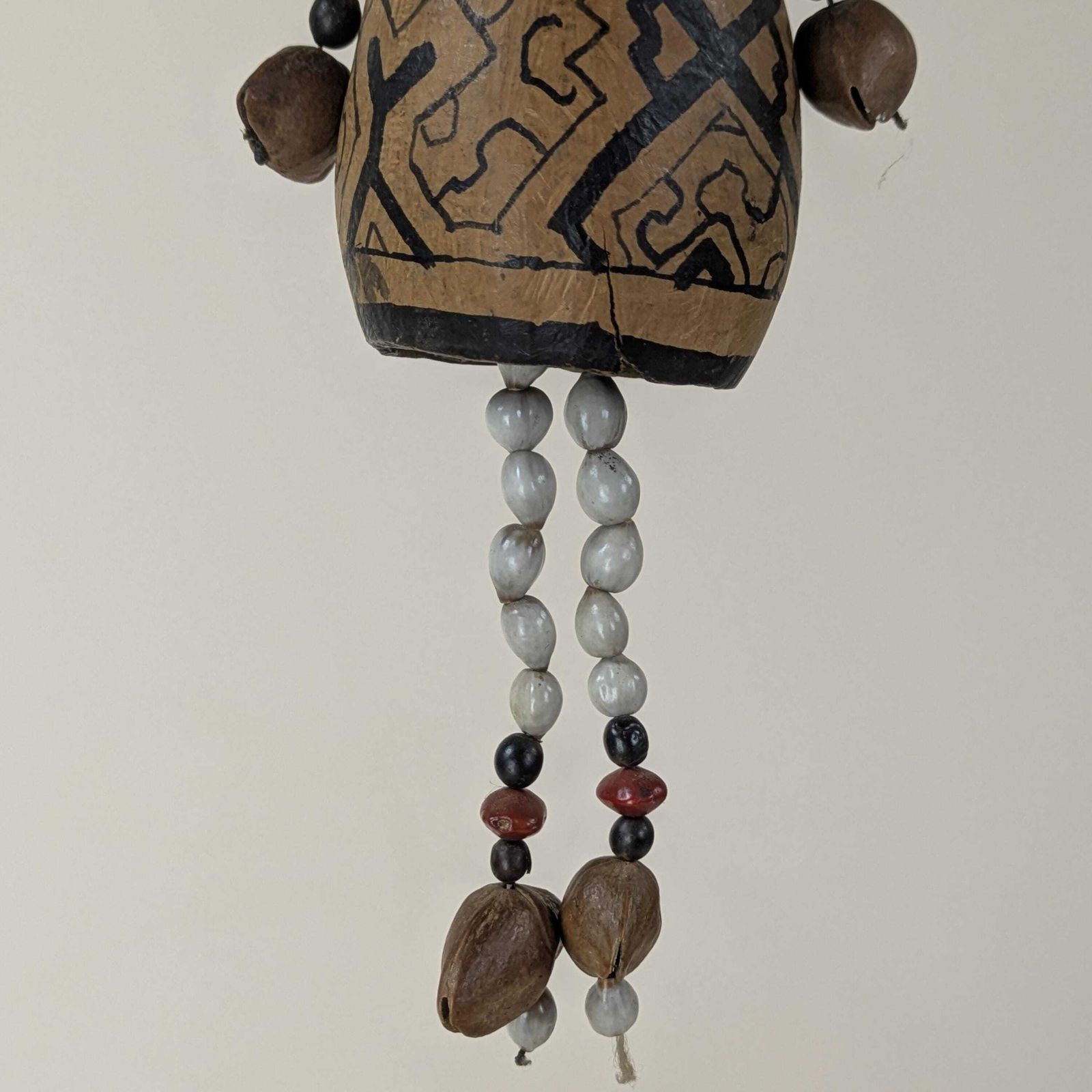 Authentic Tribal Art Doll Handcrafted Gourd Seed Nut Organic Materials Indigenous Folk Art Collectible photo vinterior