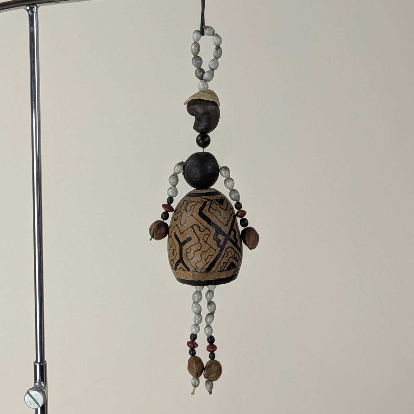 photo for sale Authentic Tribal Art Doll Handcrafted Gourd Seed Nut Organic Materials Indigenous Folk Art Collectible