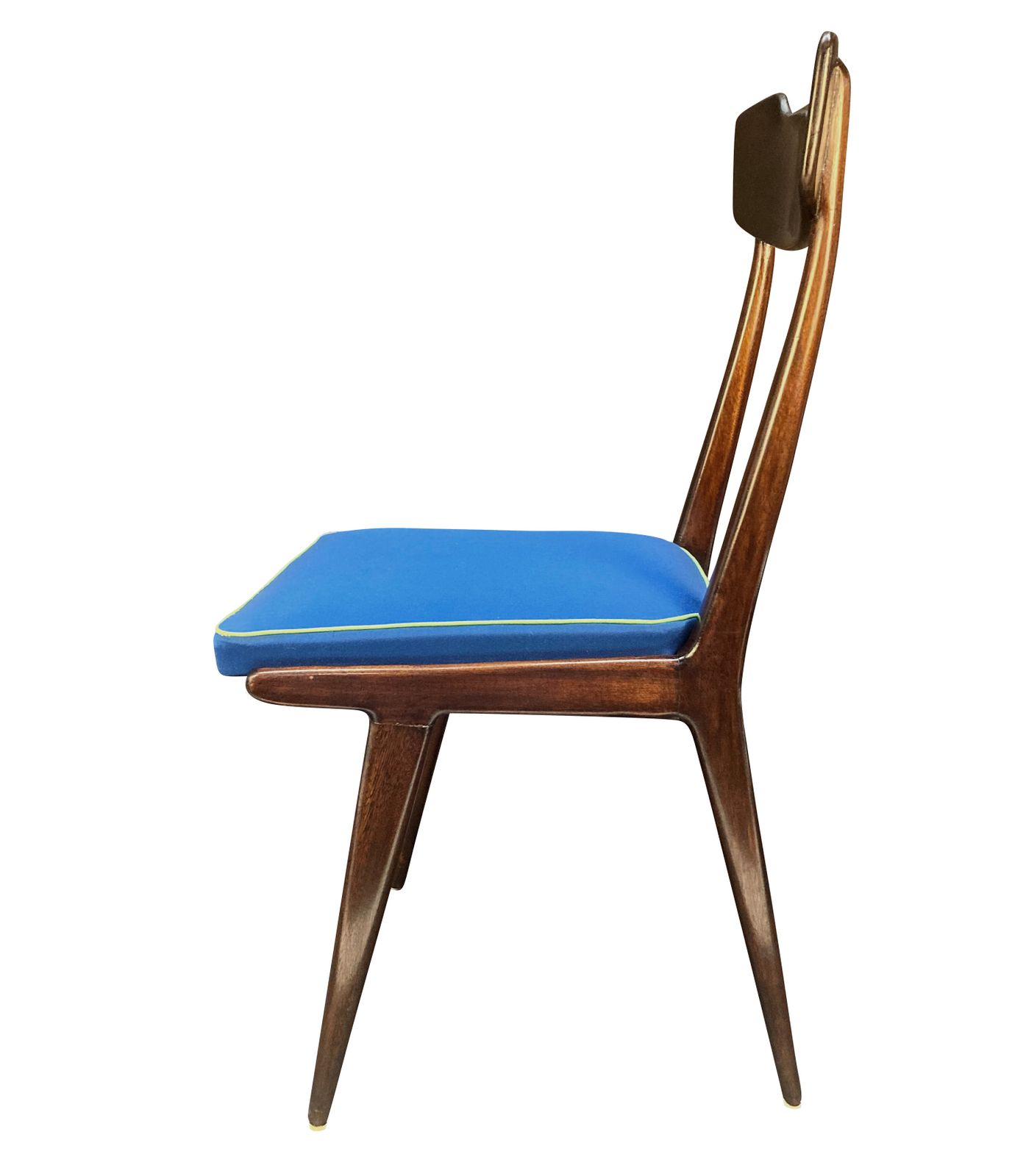 A Set Of Six Italian Mid Century Dining Chairs In Mahogany photo Furniture