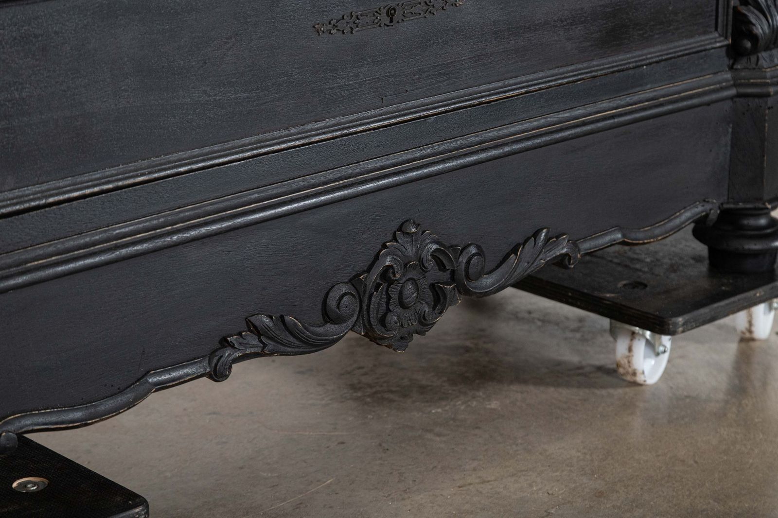 photo buy 19thc French Ebonised Fruitwood Marble Commode