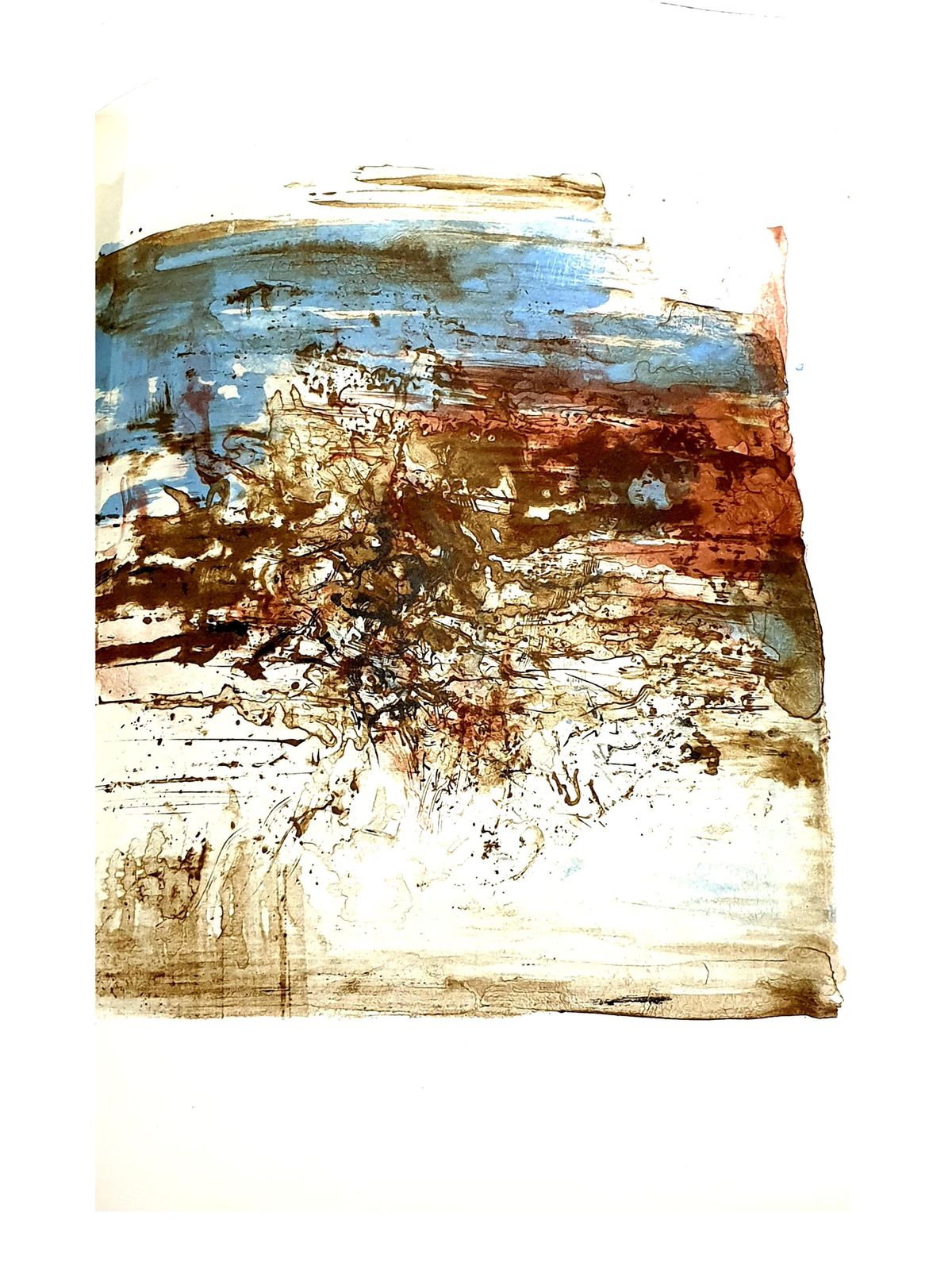 Zao Wou Kizao Wou Ki   Original Lithograph   Abstract Composition1962