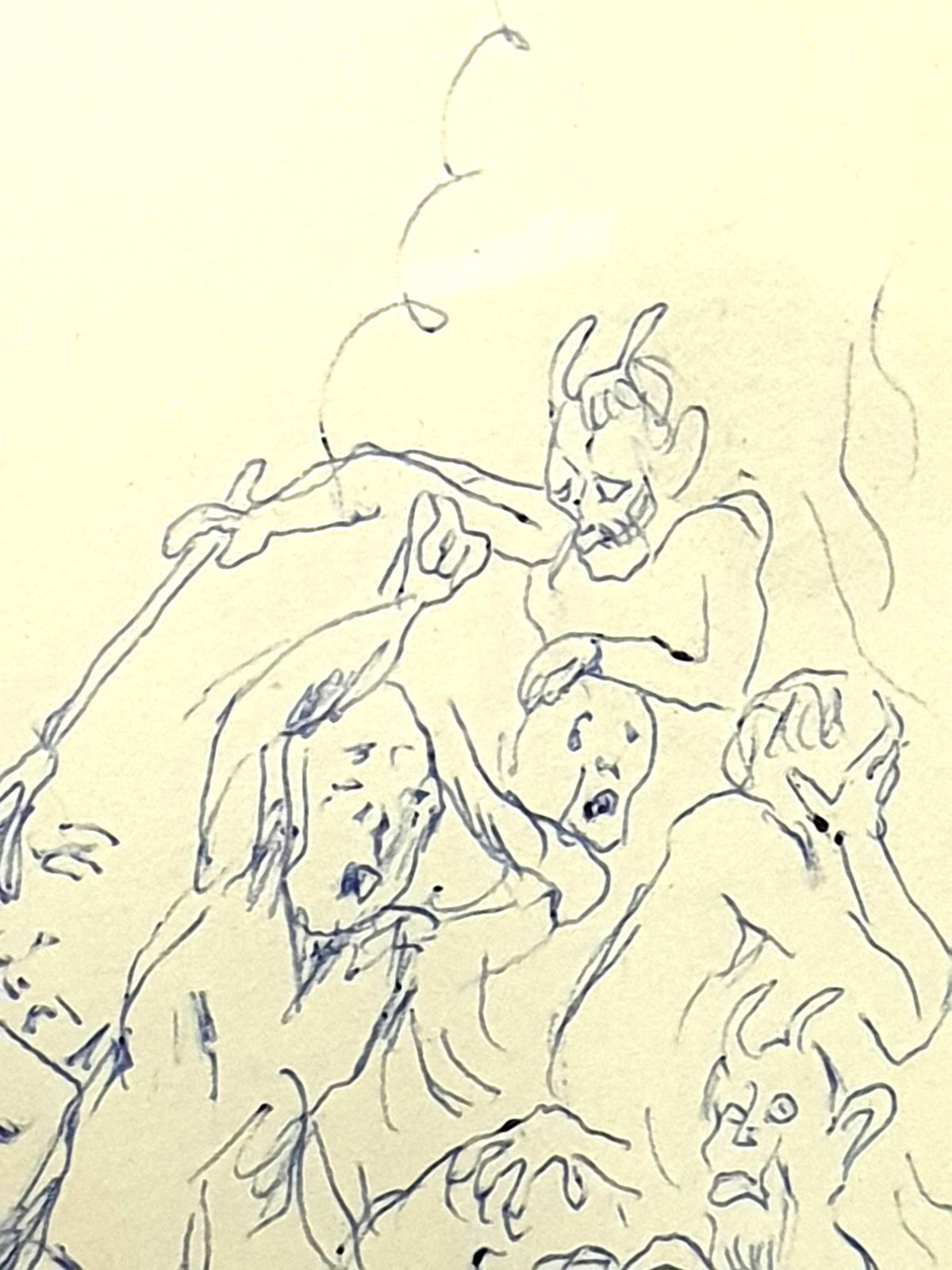 Léonard Tsugouharu Foujitatsuhugaru Foujita   Fear   Original Drawing1957 photo 3803.0