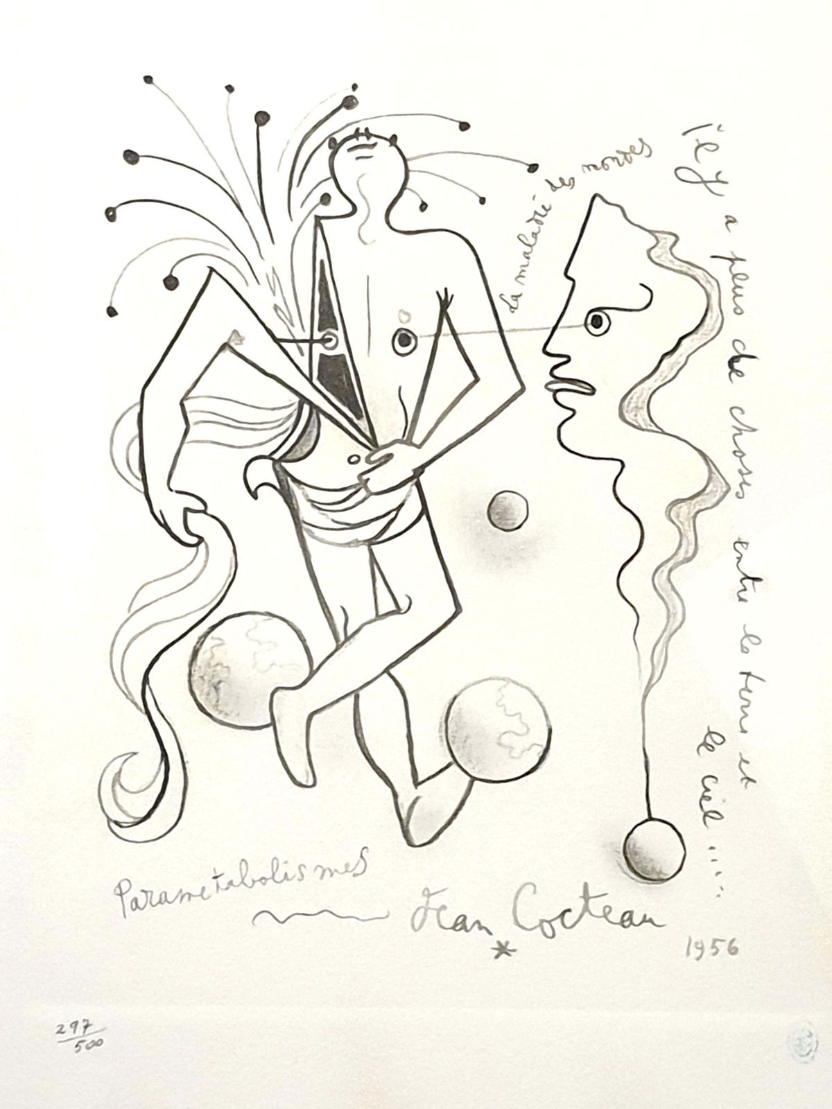 Jean Cocteaujean Cocteau   Parametabolismes   Original Lithograph1956 photo for sale