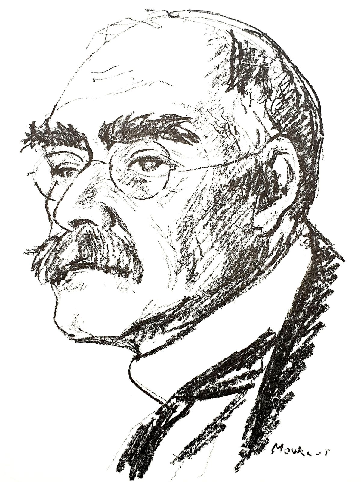 Maurice Mourlotmaurice Mourlot   Portrait   Original Lithograph1956 photo for sale