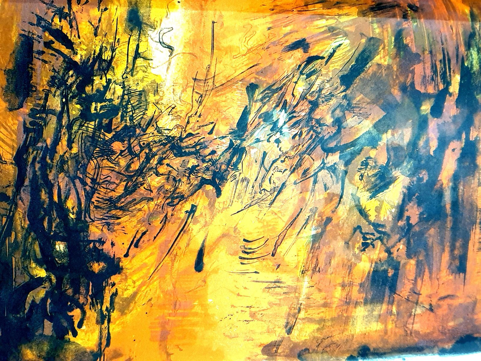 Zao Wou Kizao Wou Ki   Original Lithograph   Abstract Composition1962 photo for sale
