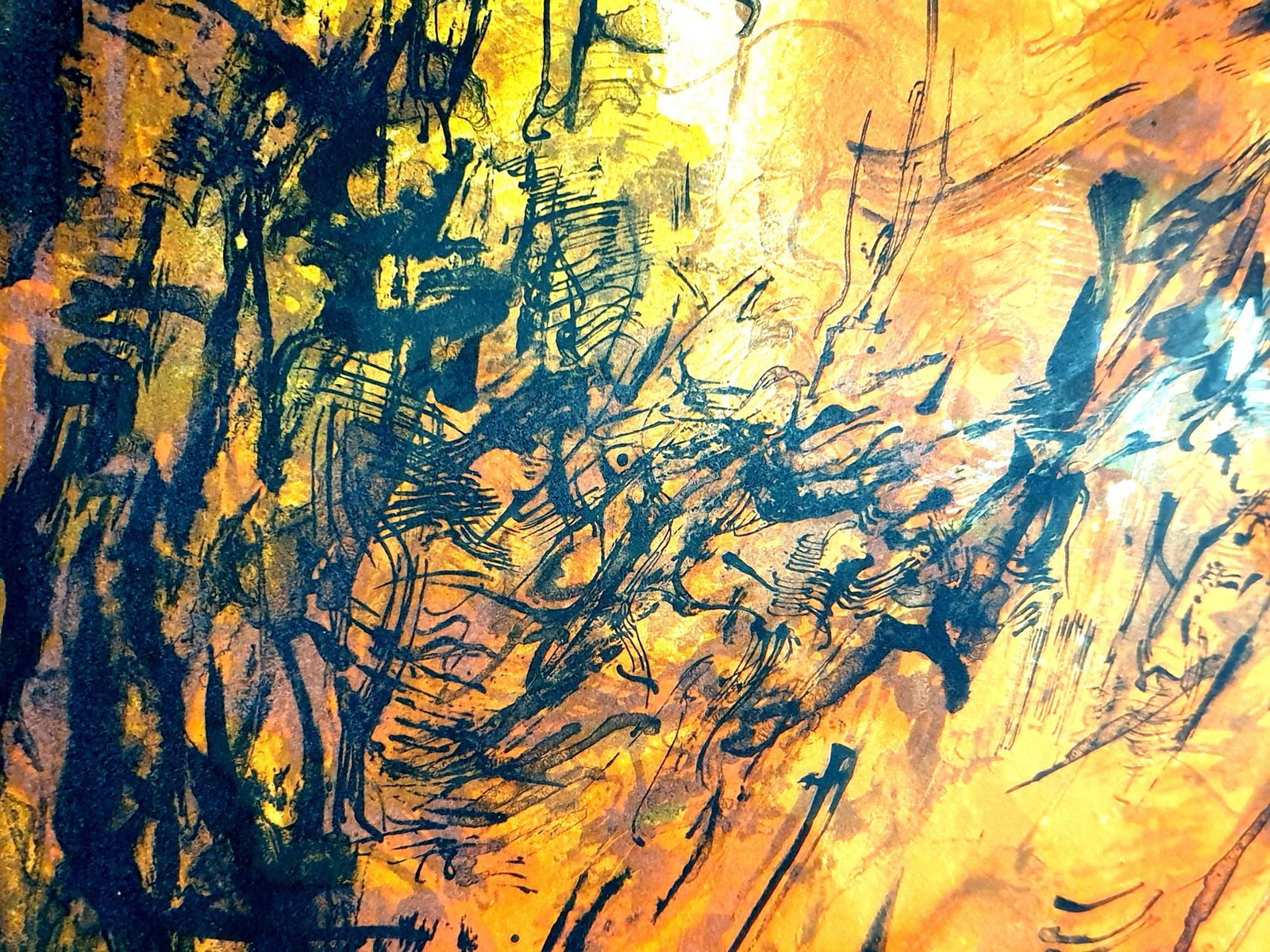 Zao Wou Kizao Wou Ki   Original Lithograph   Abstract Composition1962 photo Art