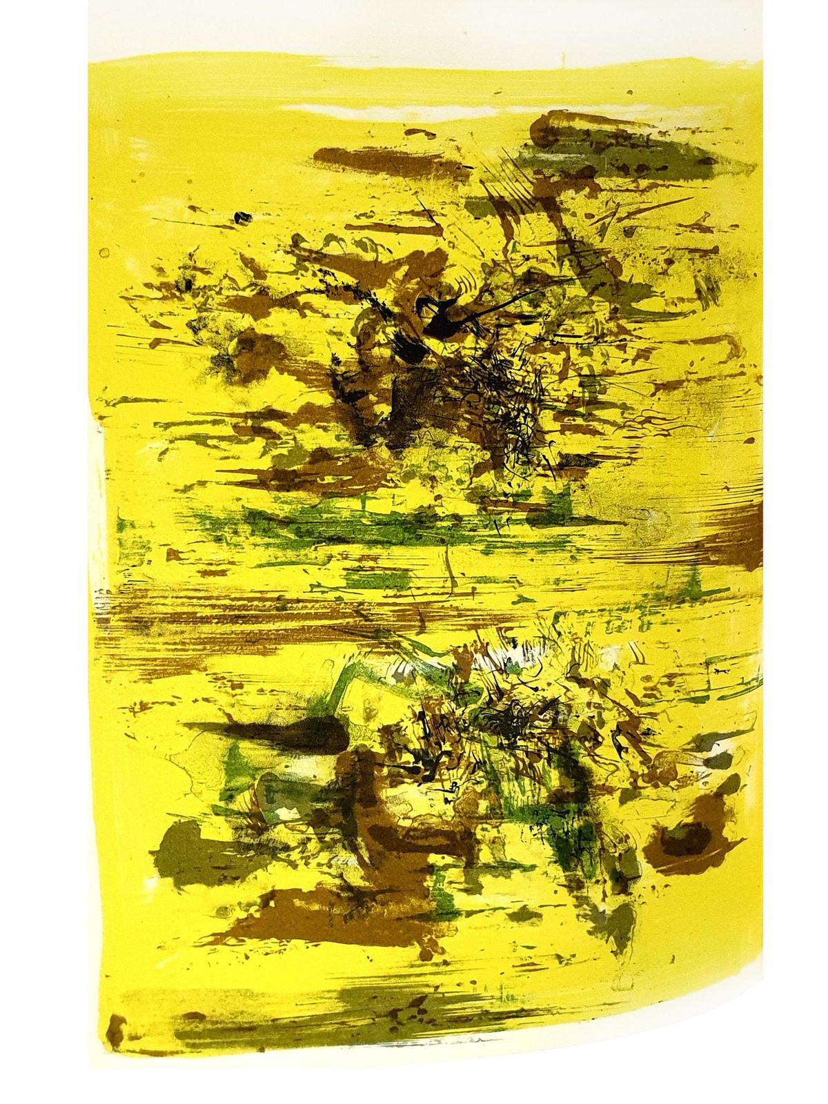 Zao Wou Kizao Wou Ki   Original Lithograph   Abstract Composition1962