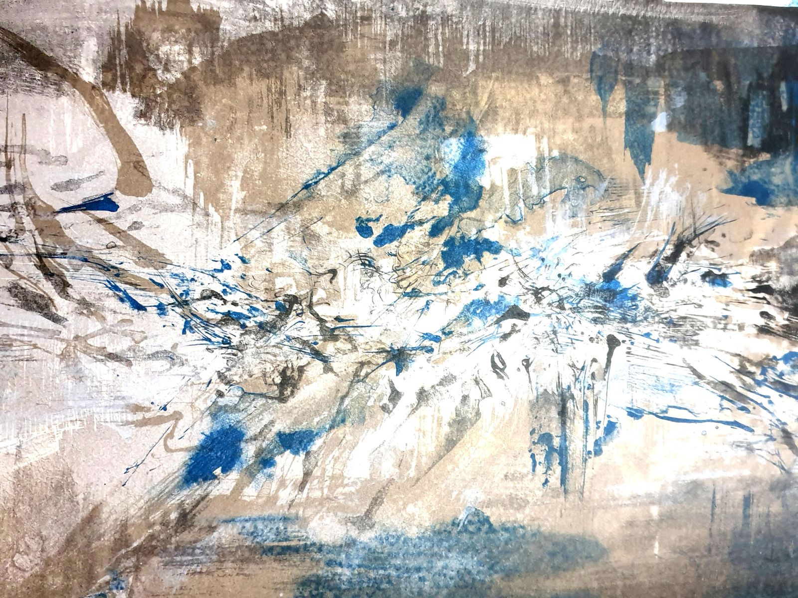 Zao Wou Kizao Wou Ki   Original Lithograph   Abstract Composition1962 photo furniture