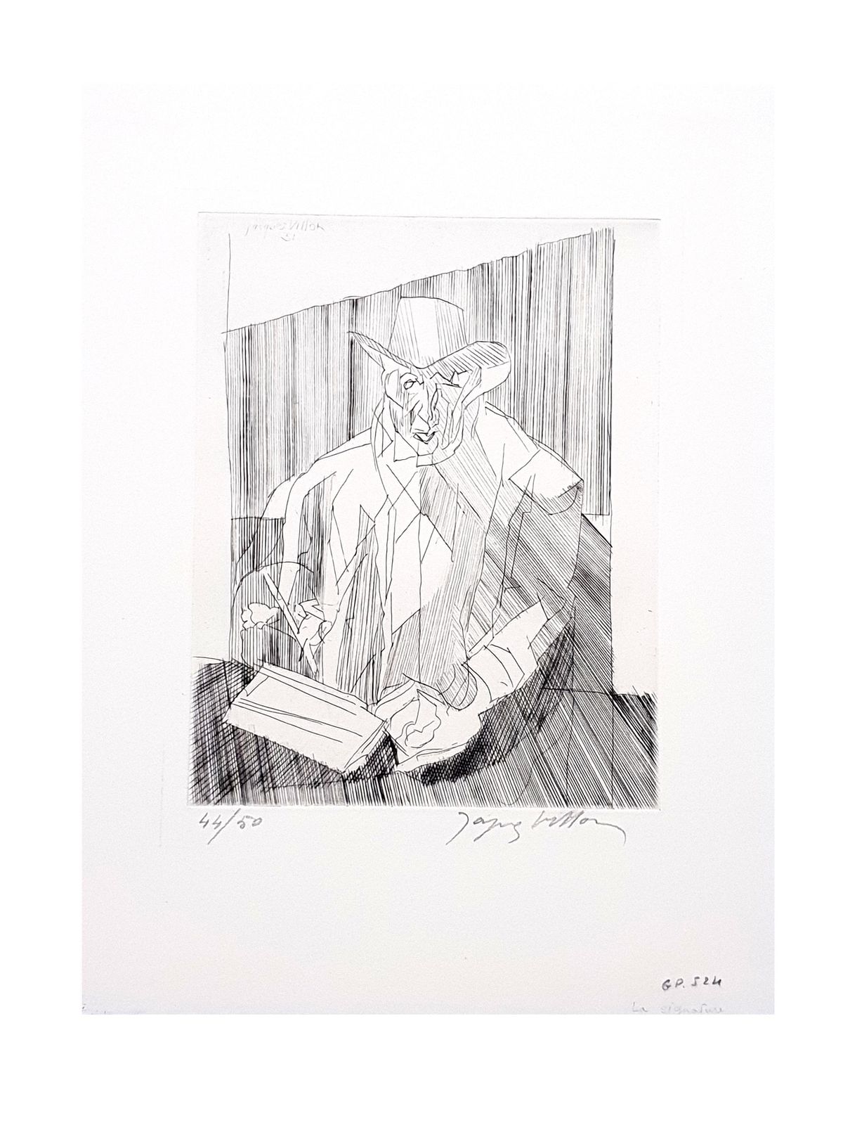 Jacques Villonjacques Villon   Man   Original Etching1951 photo for sale