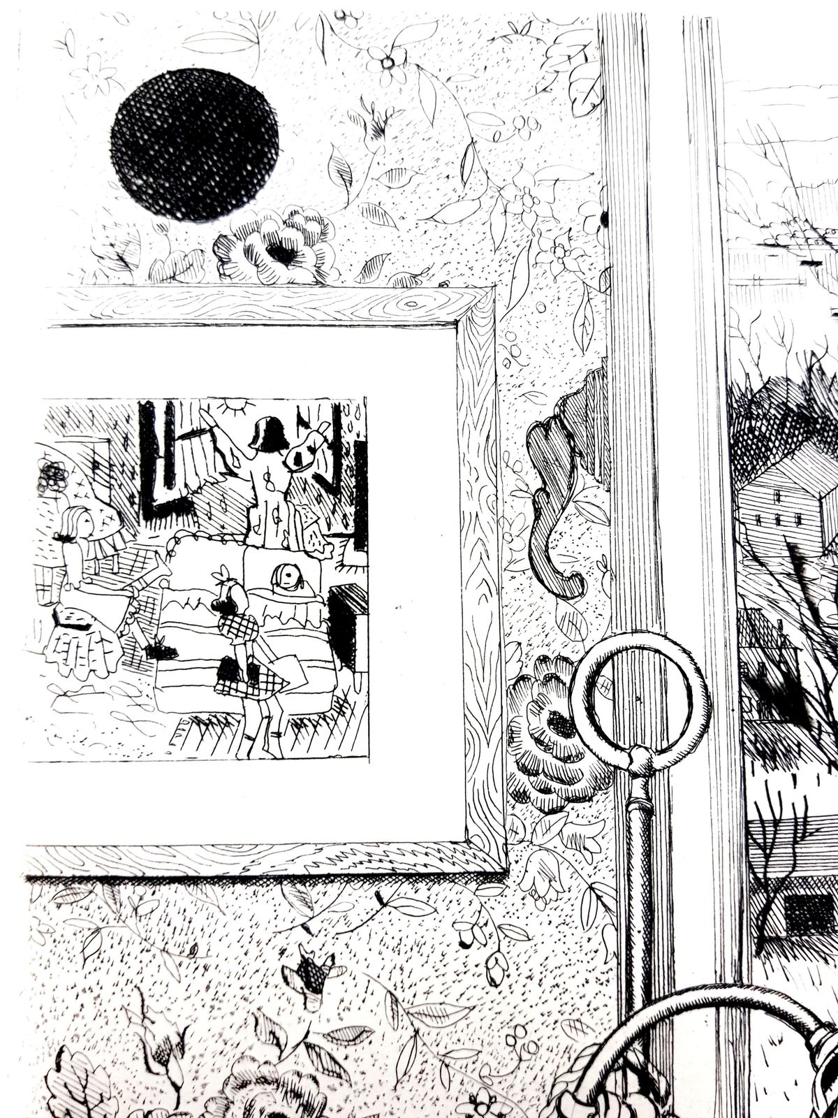 Jacques Maretjacques Maret   Dreamy Desk   Original Etching1946 photo 1061.0