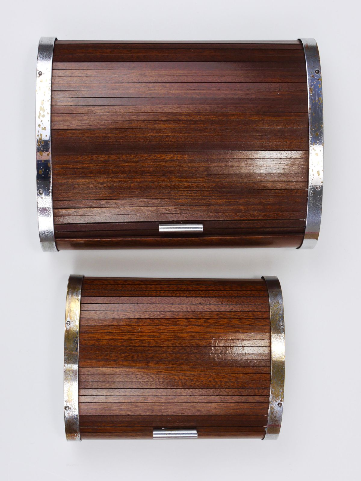 1930s Carl Aubock Large Art Deco Jewelry Storage Cigarette Box, Roll Top, Vienna photo furniture
