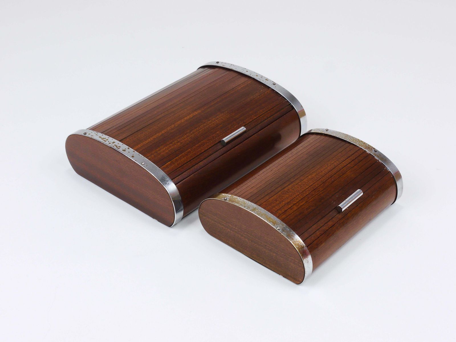 1930s Carl Aubock Large Art Deco Jewelry Storage Cigarette Box, Roll Top, Vienna photo Home Decor