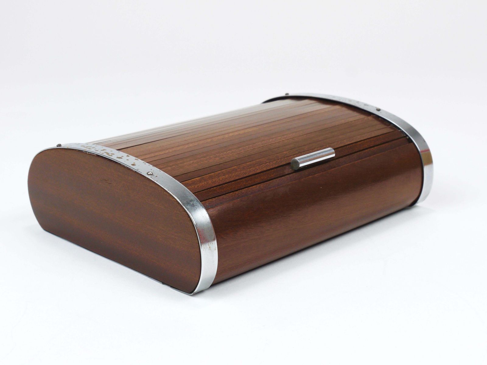 photo furniture 1930s Carl Aubock Large Art Deco Jewelry Storage Cigarette Box, Roll Top, Vienna