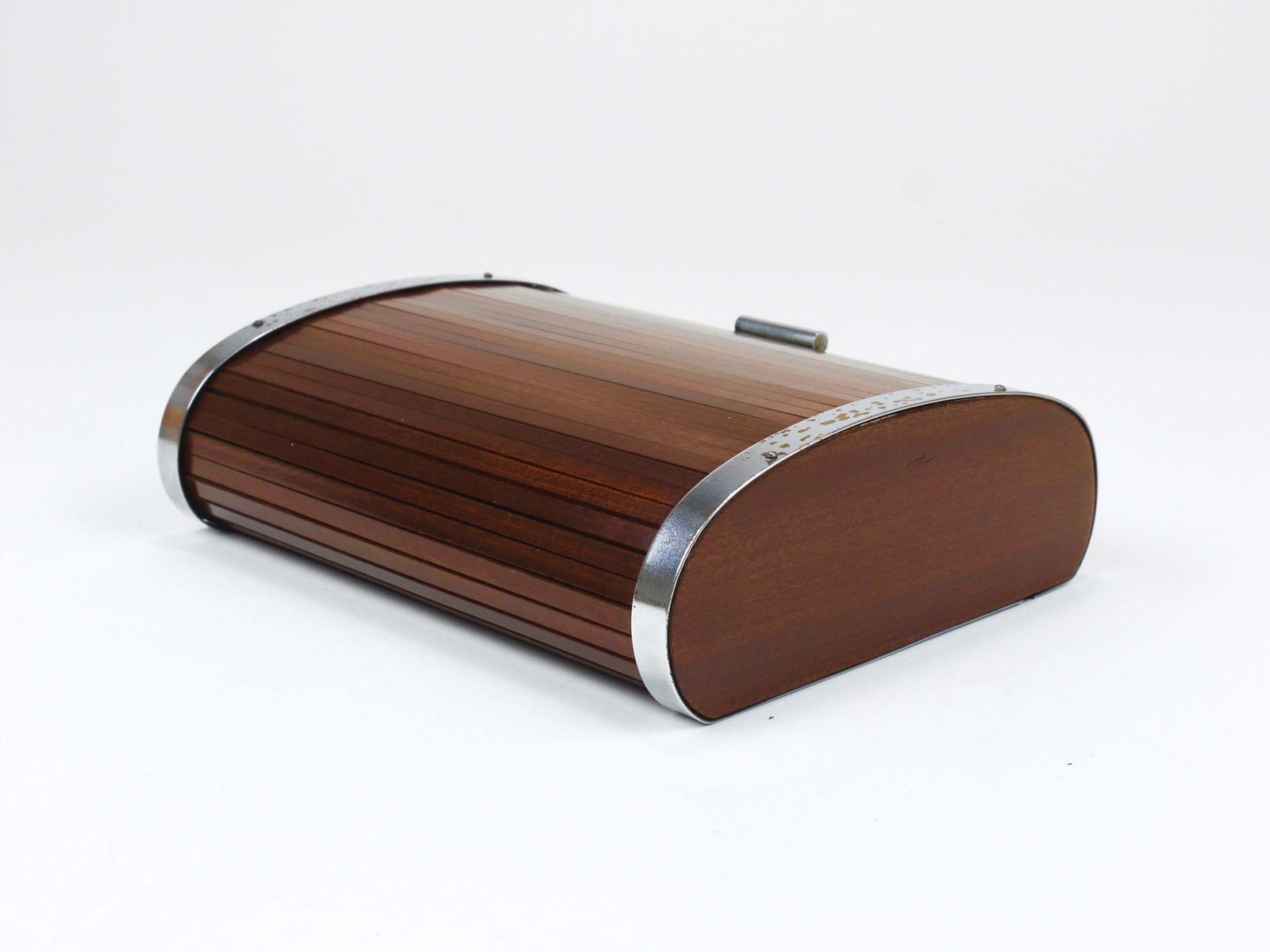 1435.0 1930s Carl Aubock Large Art Deco Jewelry Storage Cigarette Box, Roll Top, Vienna photo