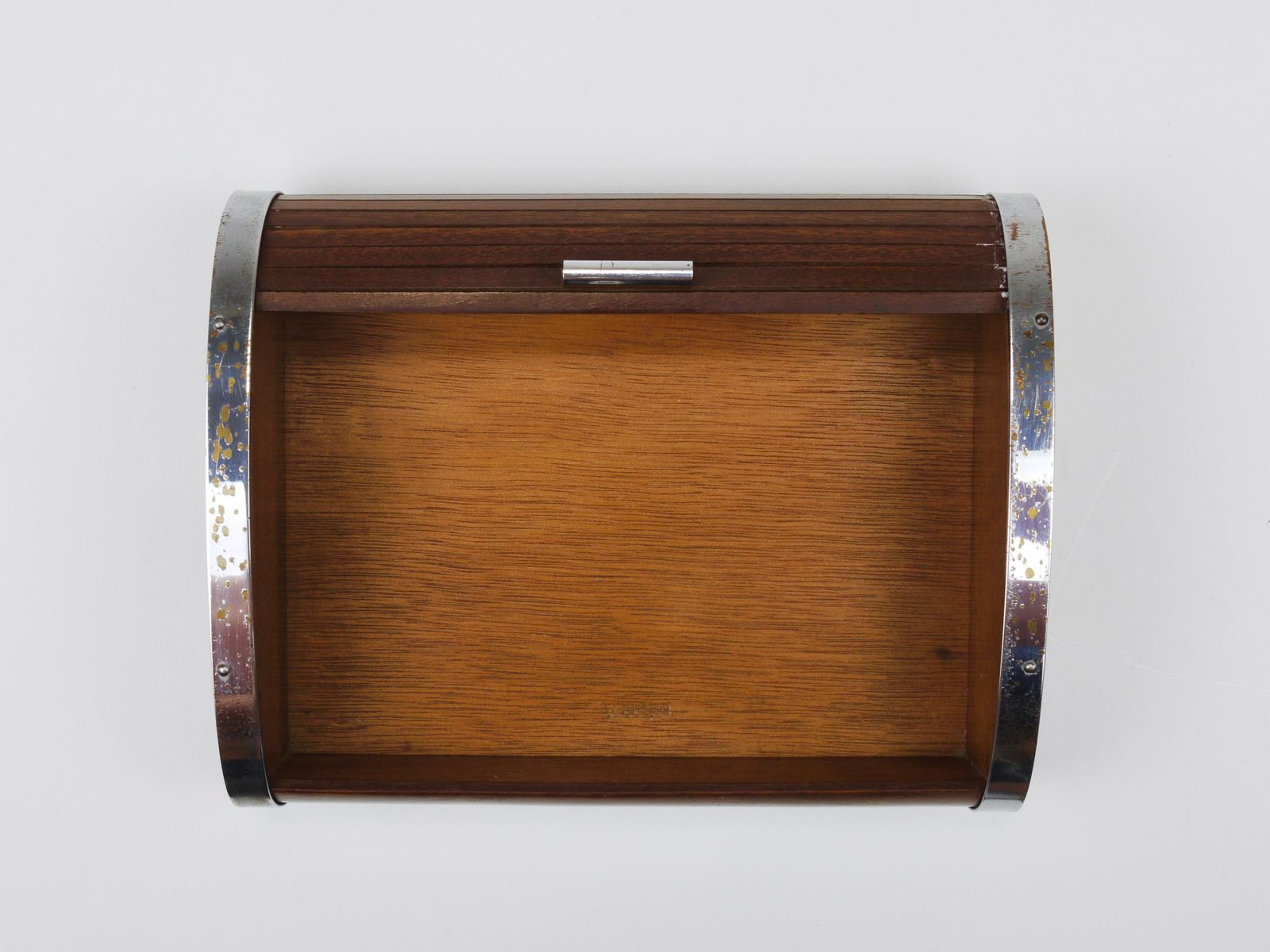 photo vintage 1930s Carl Aubock Large Art Deco Jewelry Storage Cigarette Box, Roll Top, Vienna