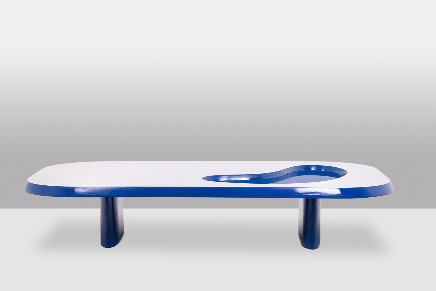 Organically Shaped Coffee Table In Aluminum And Lacquer. Contemporary. photo furniture