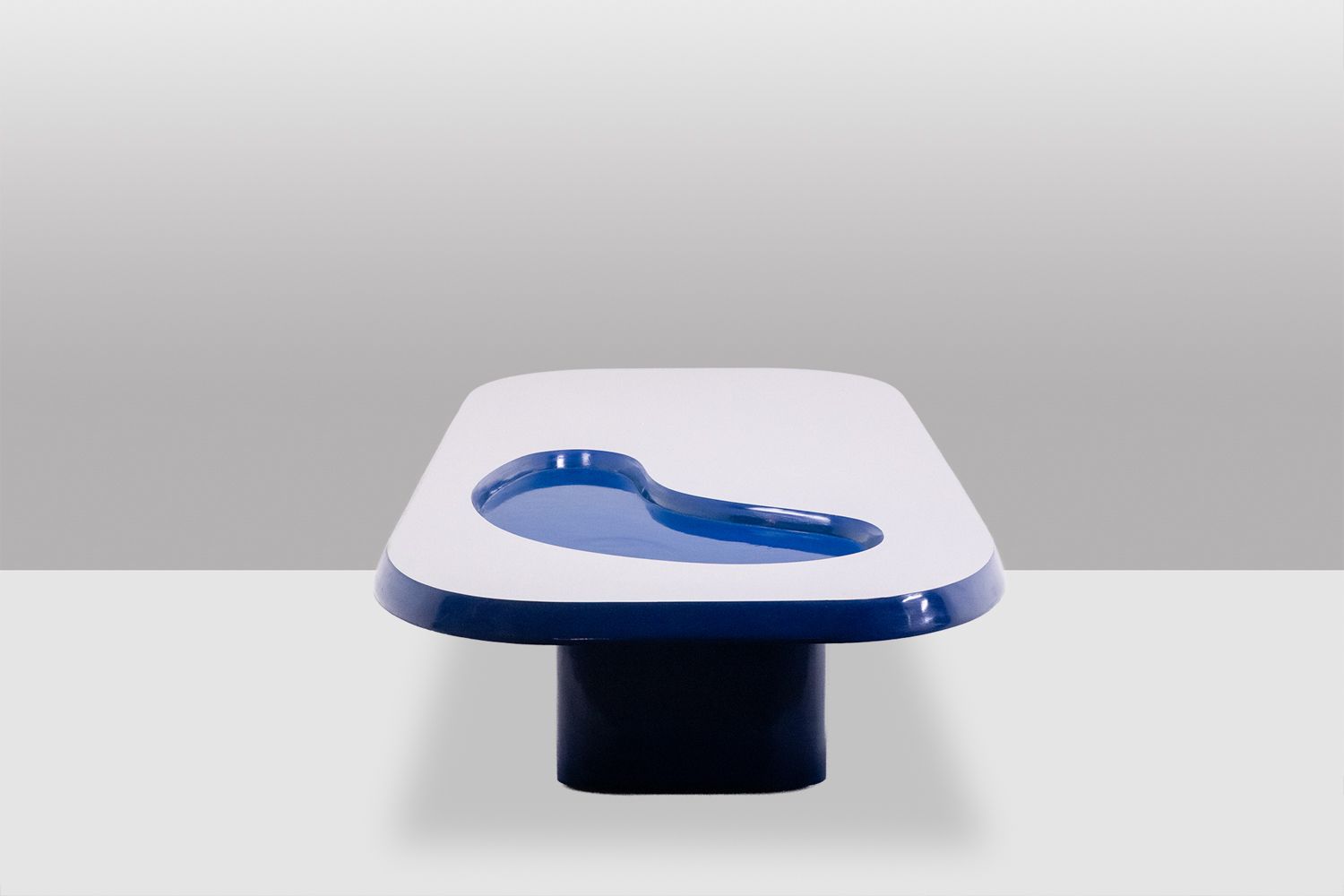Organically Shaped Coffee Table In Aluminum And Lacquer. Contemporary. photo for sale