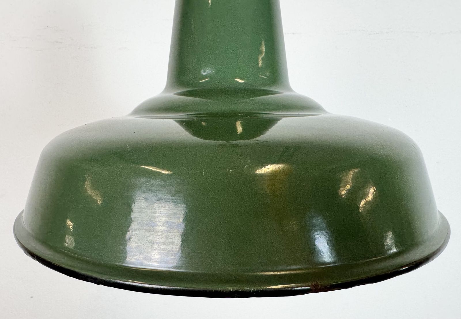 Industrial Green Enamel Factory Pendant Lamp, 1960s photo buy