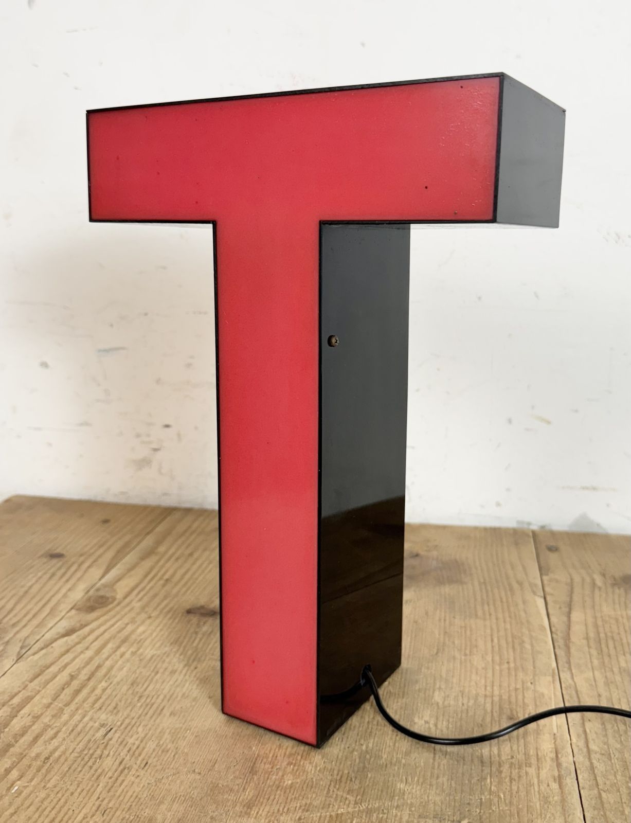 photo buy Vintage Red Illuminated Letter T , 1970s, 2x