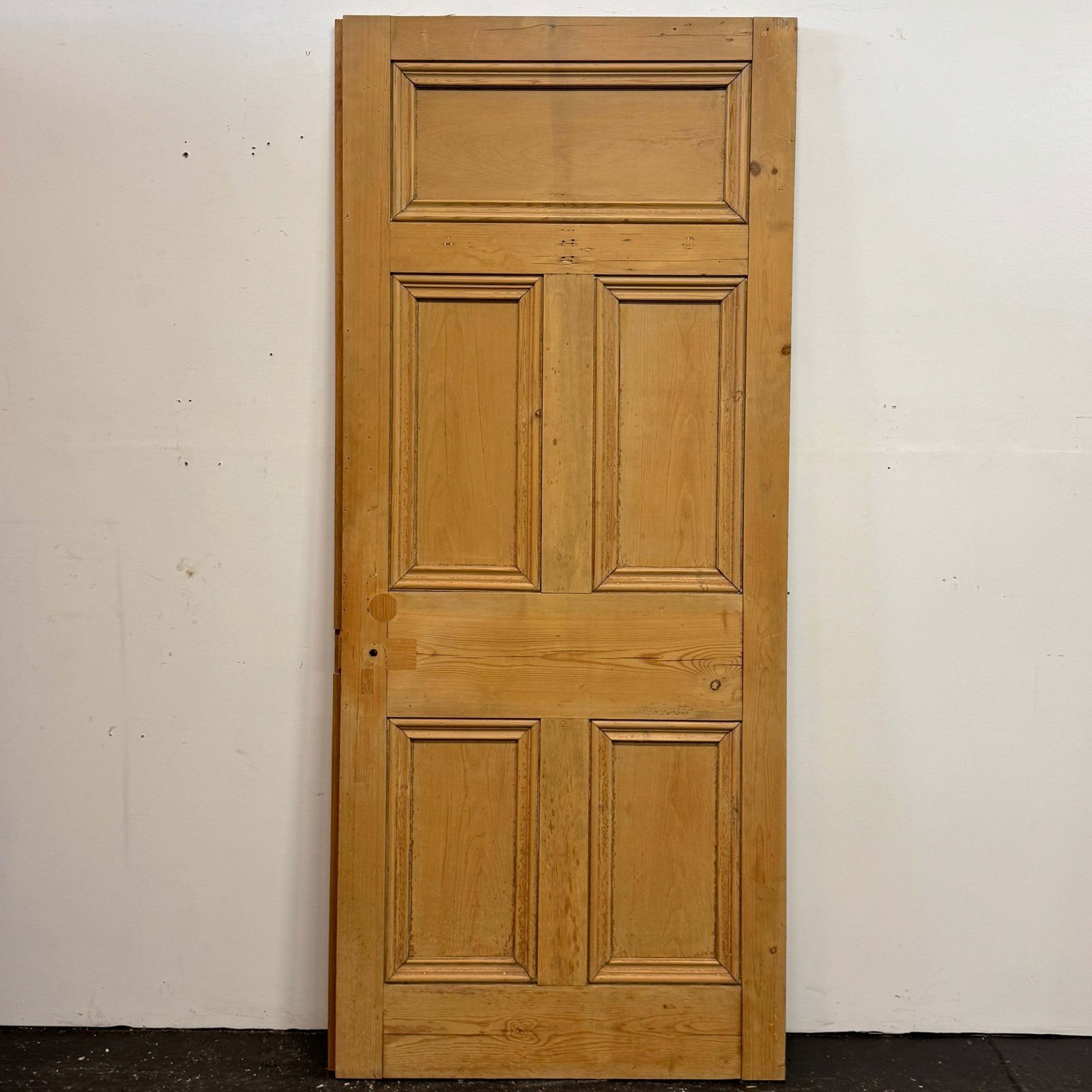 Antique Stripped Five Panel Door 206cm X 90cm photo furniture
