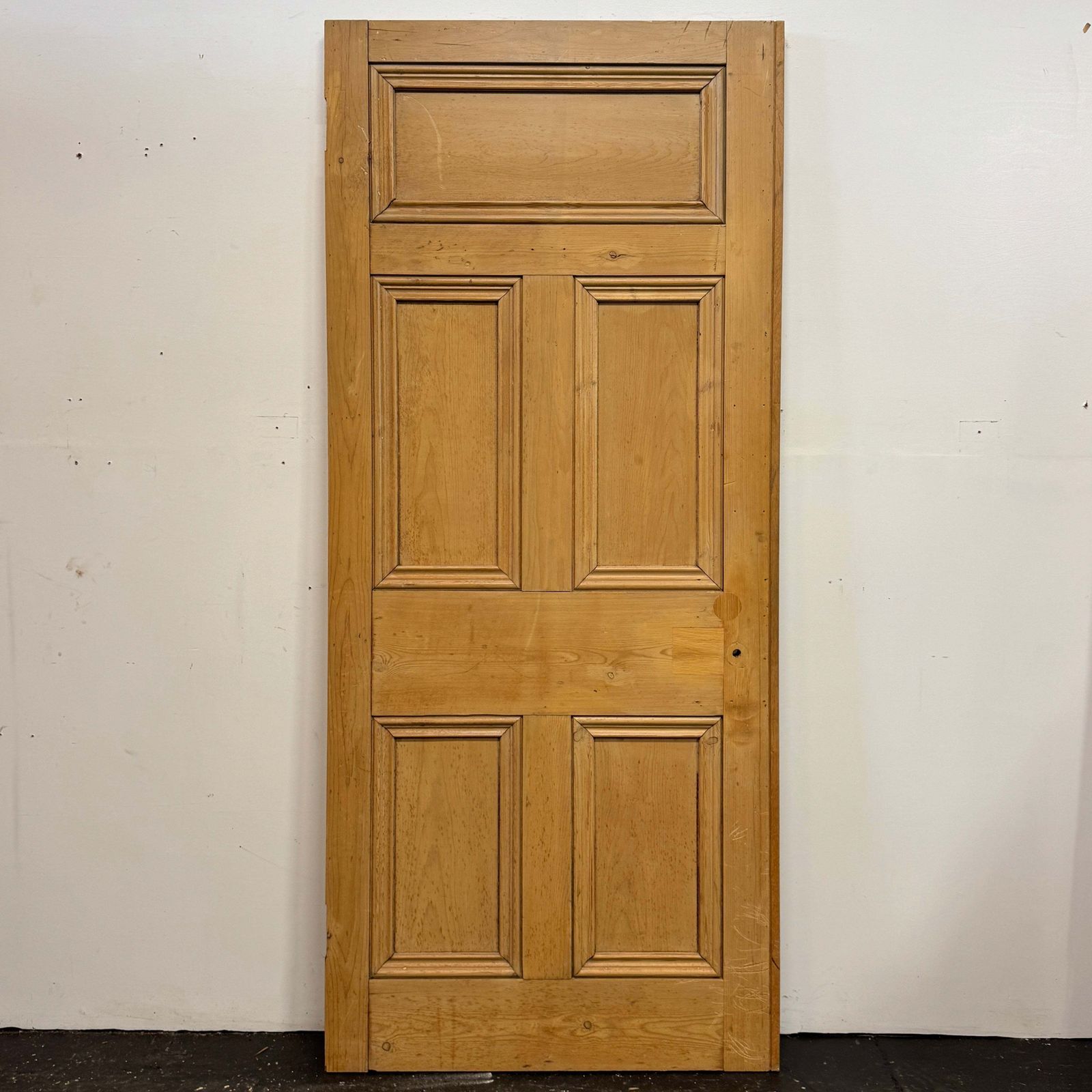 Antique Stripped Five Panel Door 206cm X 90cm photo vinterior