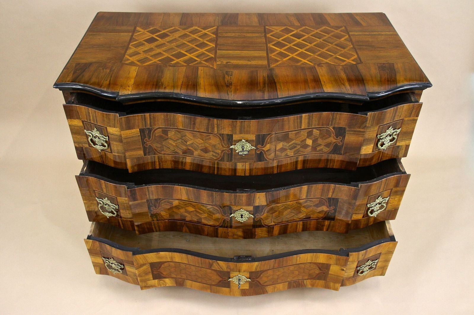 18th Century Baroque Chest Of Drawers   Marquetry/ Inlay Works, Austria Ca. 1760 photo for sale
