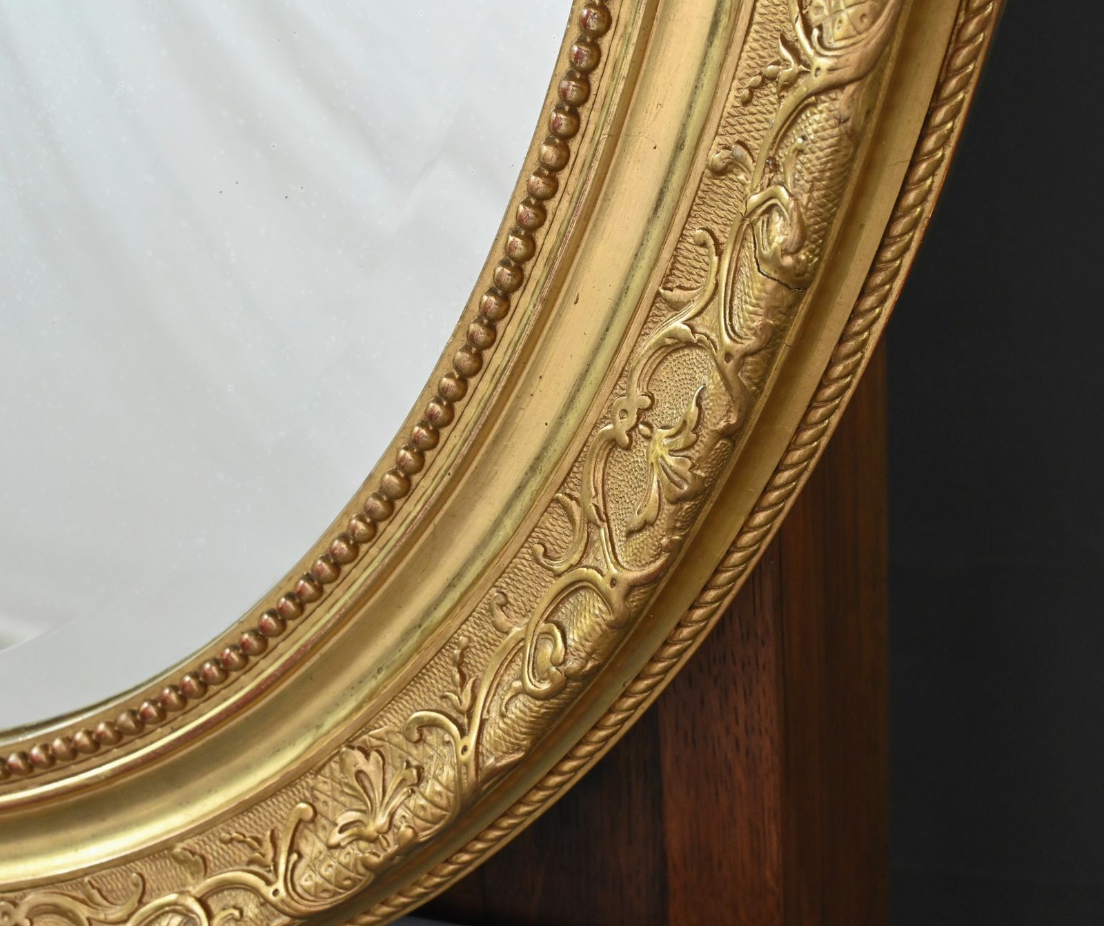 photo for sale Large Gilded Wood Mirror, Louis XV Style – 2nd Part Of The 19th Century