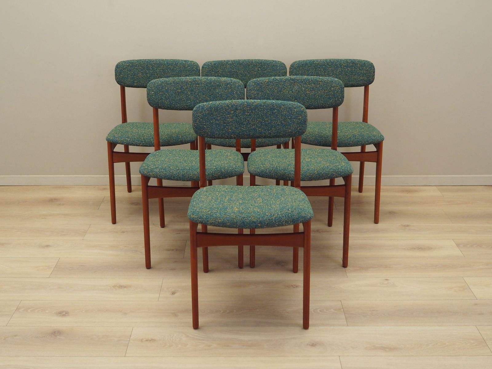 Set Of Six Teak Chairs, Danish Design, 1960s, Manufacture: N. & K. Bundgaard Rasmussen photo Furniture
