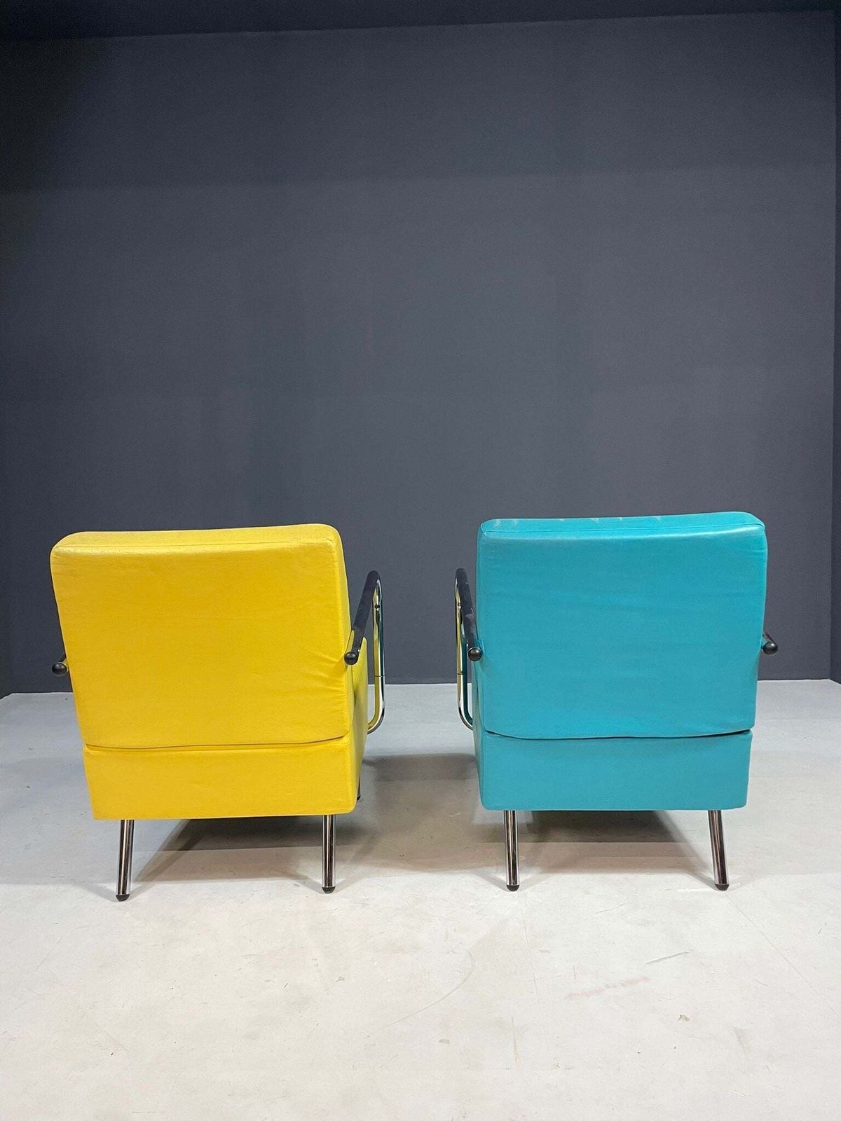 Pair Of Bauhaus Chrome Armchairs, Original Condition, Czechoslovakia 1930s photo Furniture