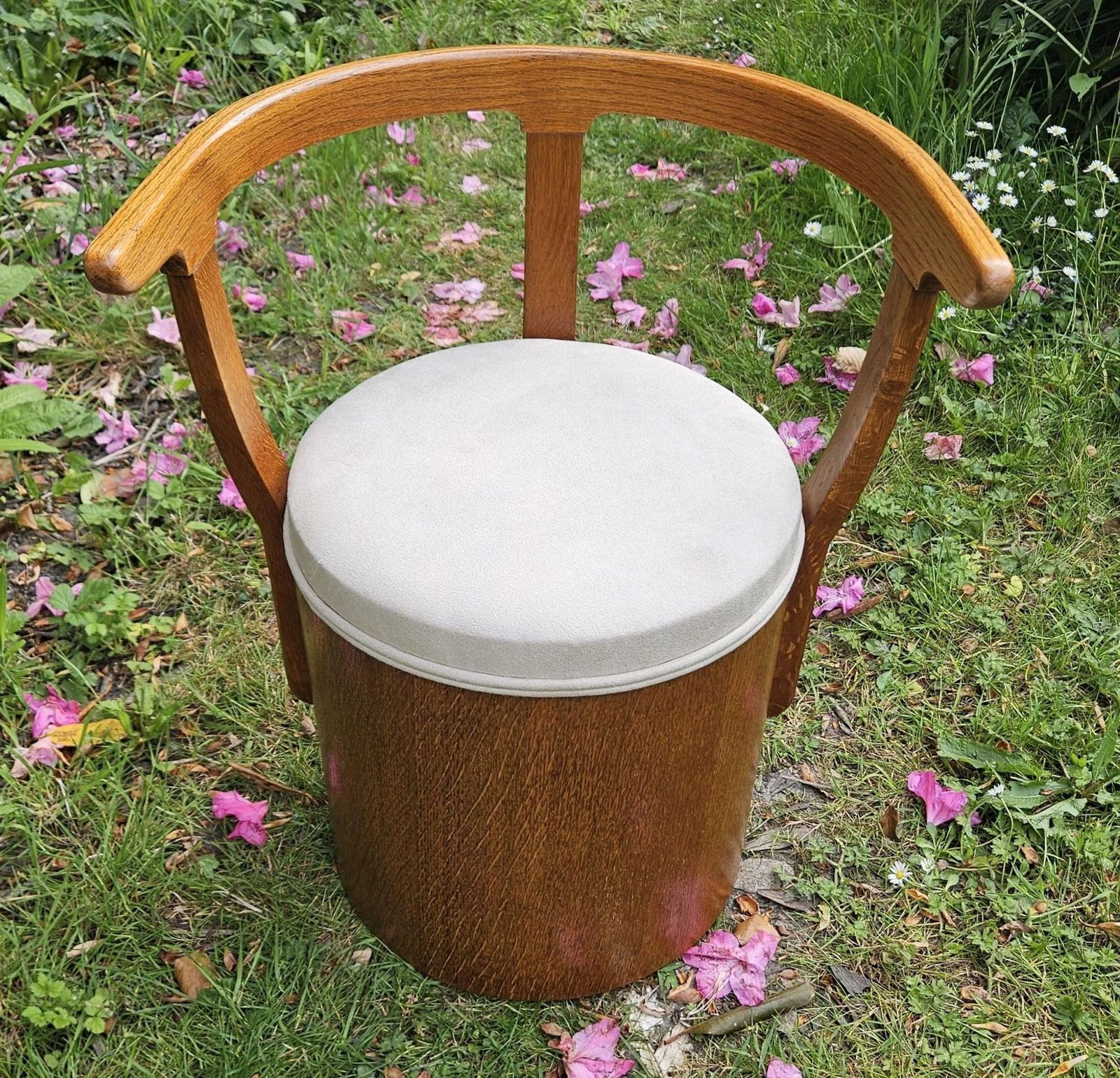 Art Deco Drum Bedroom Chair, 1920s photo for sale