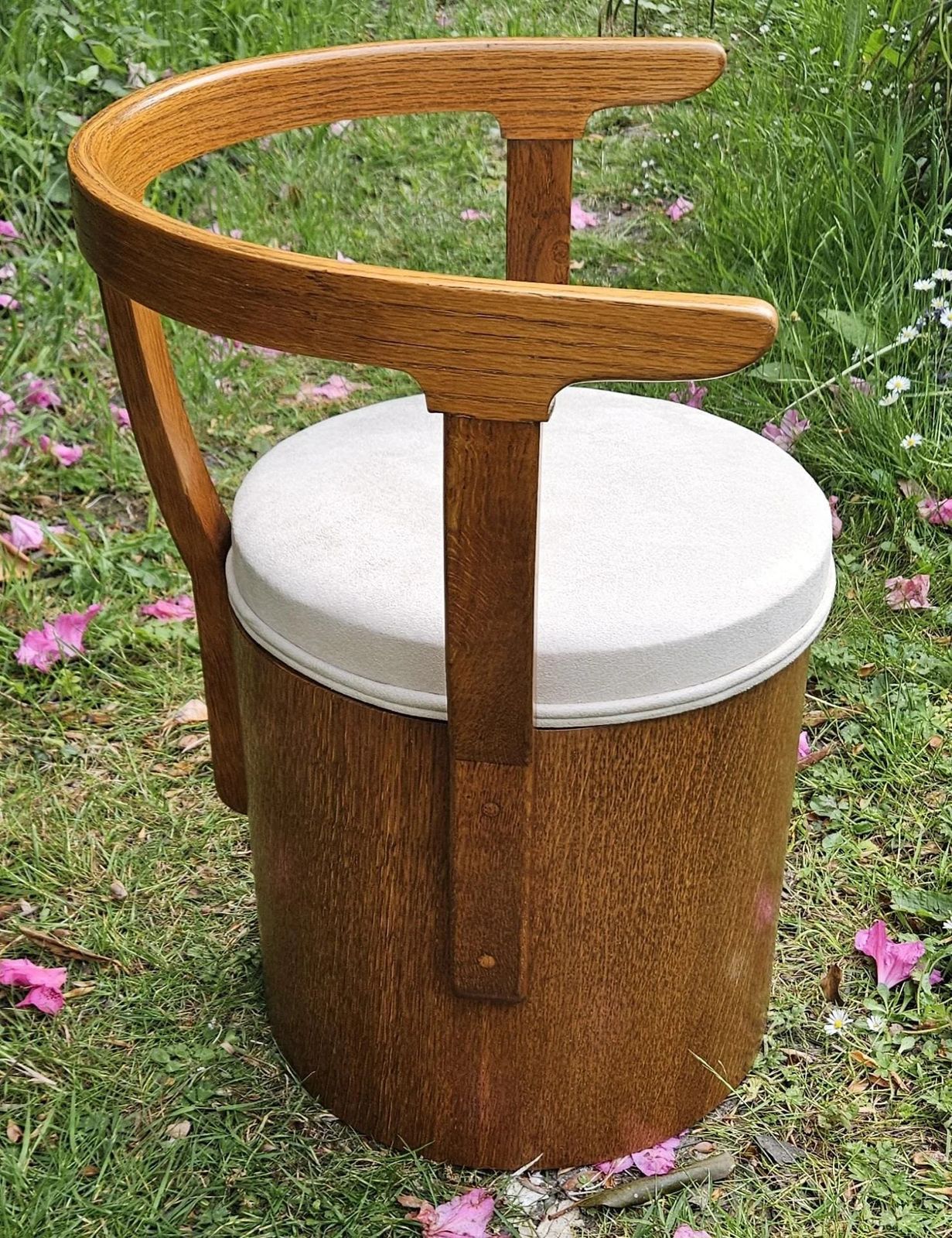 Art Deco Drum Bedroom Chair, 1920s photo 850.0