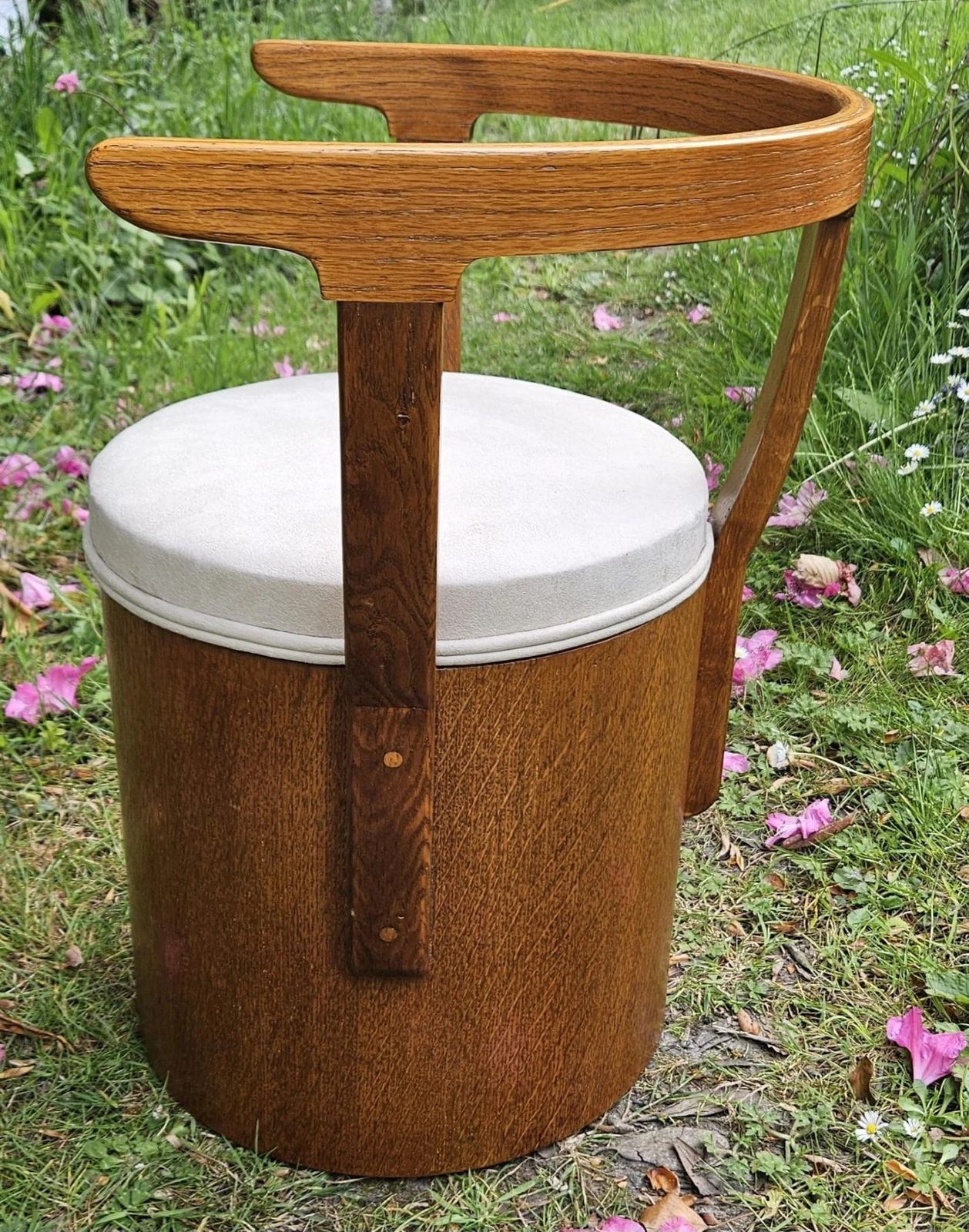 Art Deco Drum Bedroom Chair, 1920s photo vintage