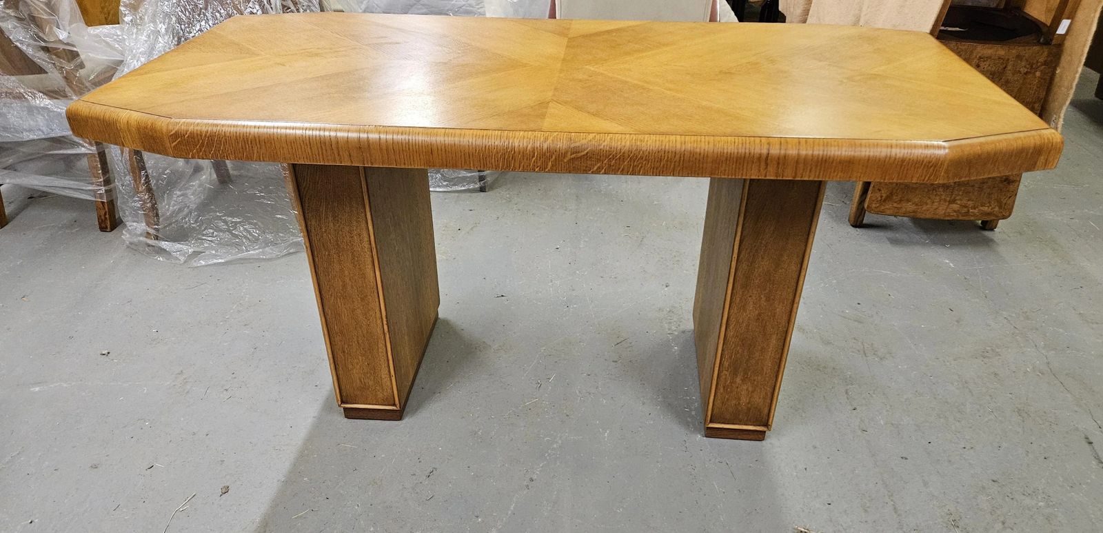 Art Deco Golden Oak Dining Table photo furniture