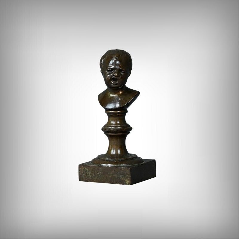 Bronze Statuette “Jean Qui Pleure” After J.A. Houdon – Late 19th Century photo furniture