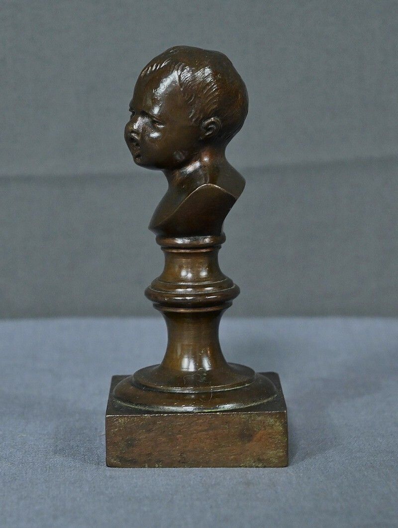 Bronze Statuette “Jean Qui Pleure” After J.A. Houdon – Late 19th Century photo vintage