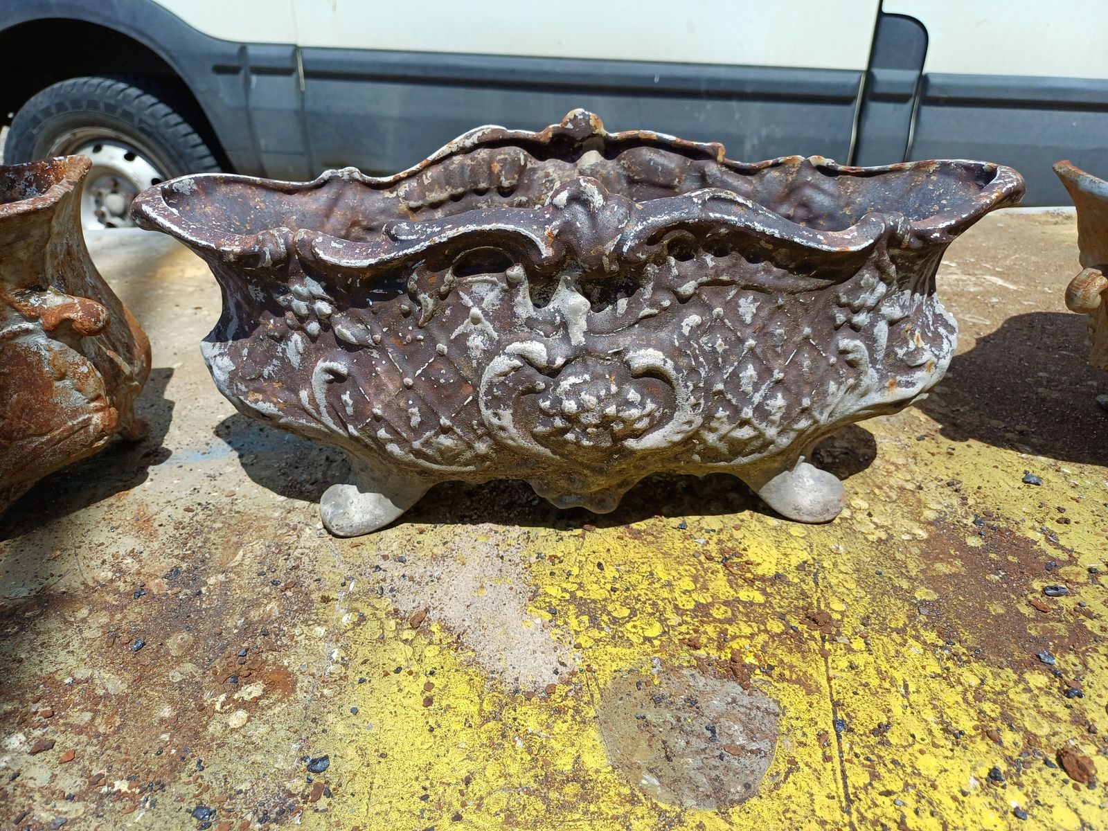 3 Cast Iron Planters 1900 From Charleville   Mézières Rocaille Style photo buy