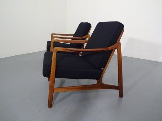 Teak And Oak Chair By Tove & Edvard Kindt Larsen For France & Daverkosen, 1950s photo for sale
