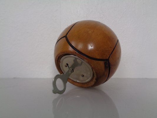 German Wooden Football Money Box With Key, 1930s photo furniture