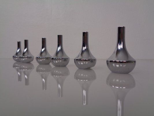 Chrome Plated Candleholders By Quist, Germany, 1960s, Set Of 6 photo vintage