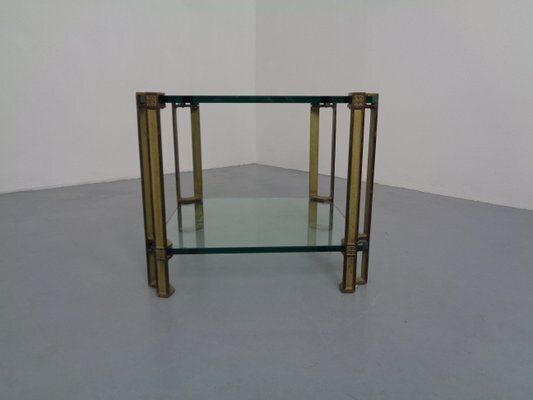 T24 Tempered Glass & Brass Coffee Table By Peter Ghyczy, Germany, 1970s photo Furniture