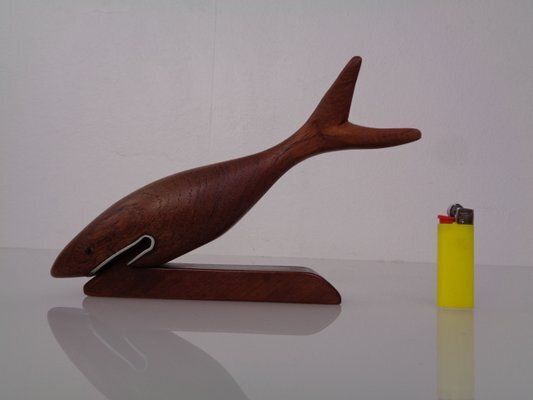 Danish Teak Shark With Stand, 1960s photo 244.0