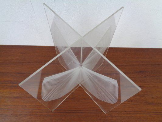 German Wing Object Sculpture In Acrylic Glass By Heinz Mack, 1980 photo 477.0