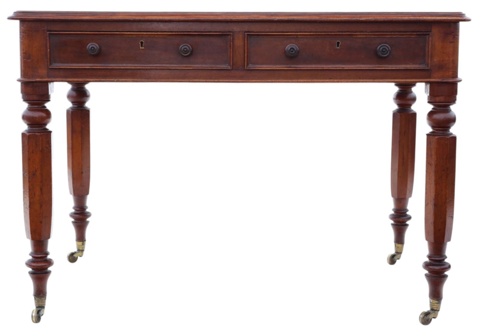Antique 19th Century Mahogany Writing Desk – Fine Quality Dressing Or Side Table photo for sale