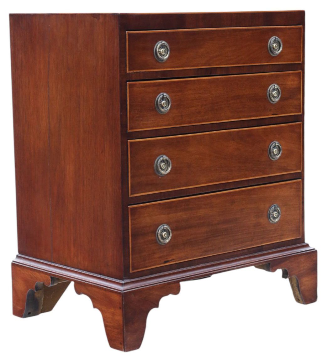 Fine Quality Antique Georgian Revival Mahogany Chest Of Drawers, C.1900 – Caddy Top photo for sale