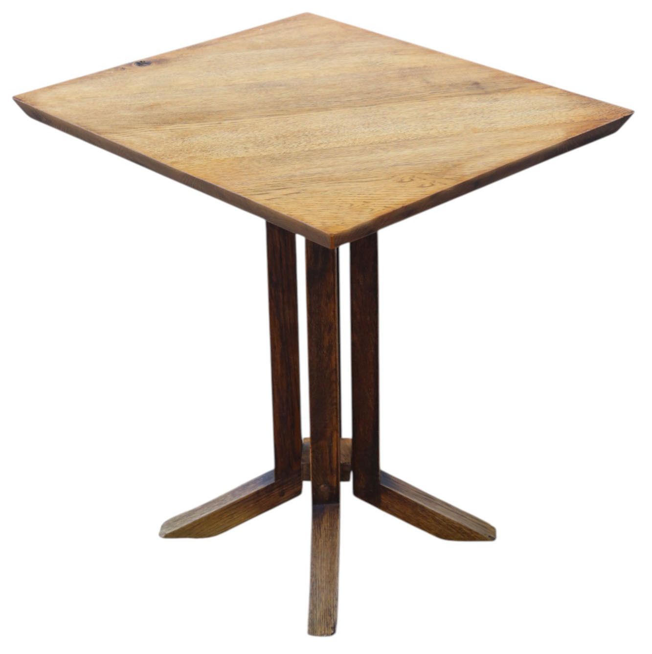 Antique C.1920 Rectangular Oak Occasional Table – Quality Side Or Centre Window Table photo for sale