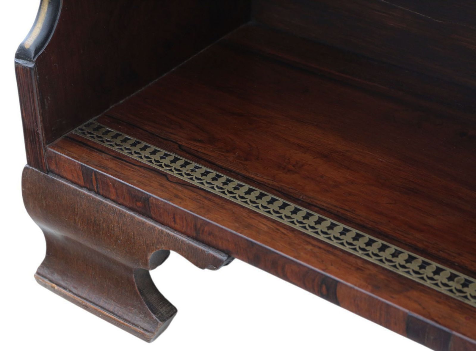Antique 19th Century Fine Quality Rosewood Waterfall Bookcase Wall Shelves photo Furniture
