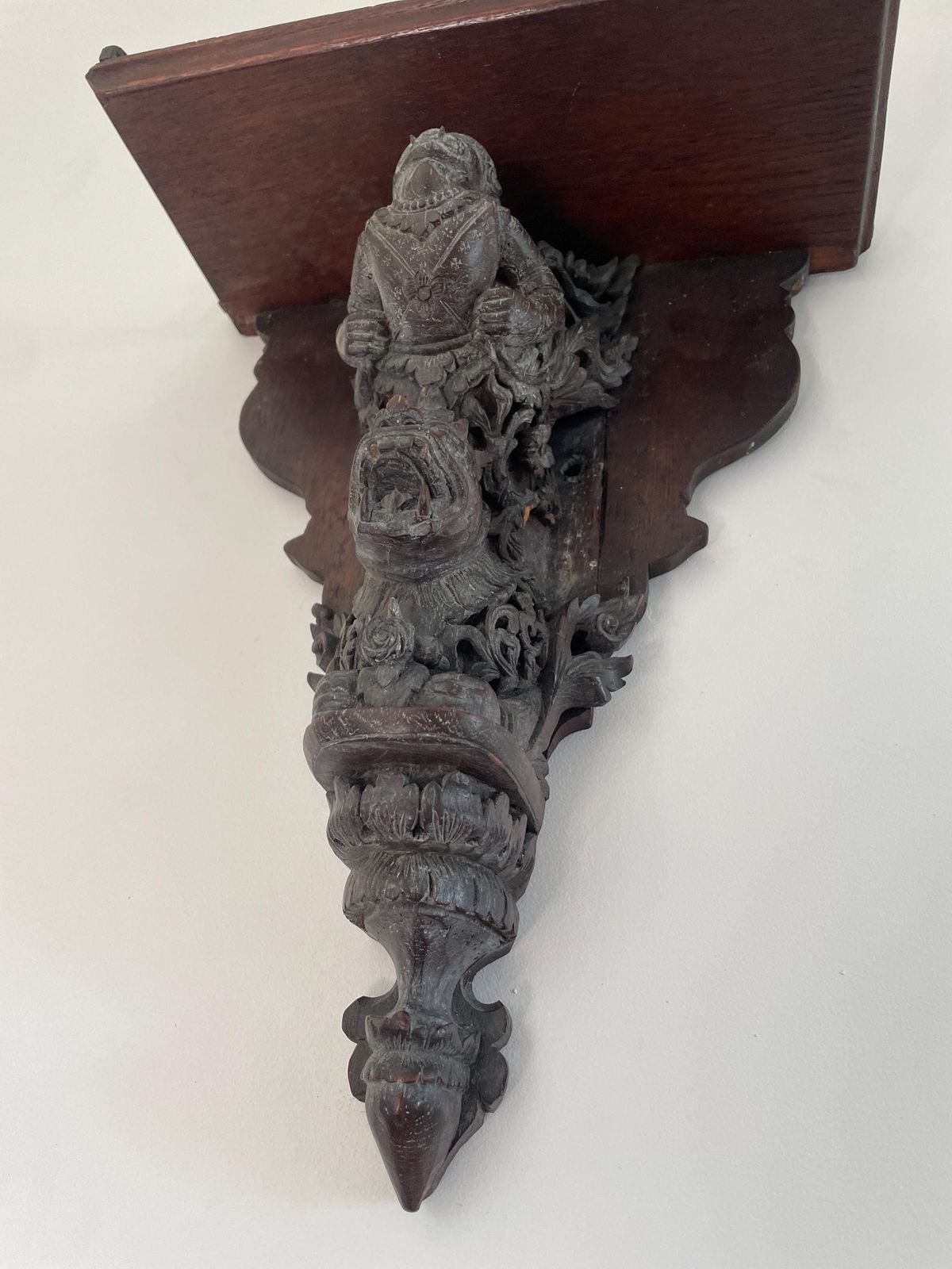A Beautifully Carved East Asian Wall Shelf photo Furniture