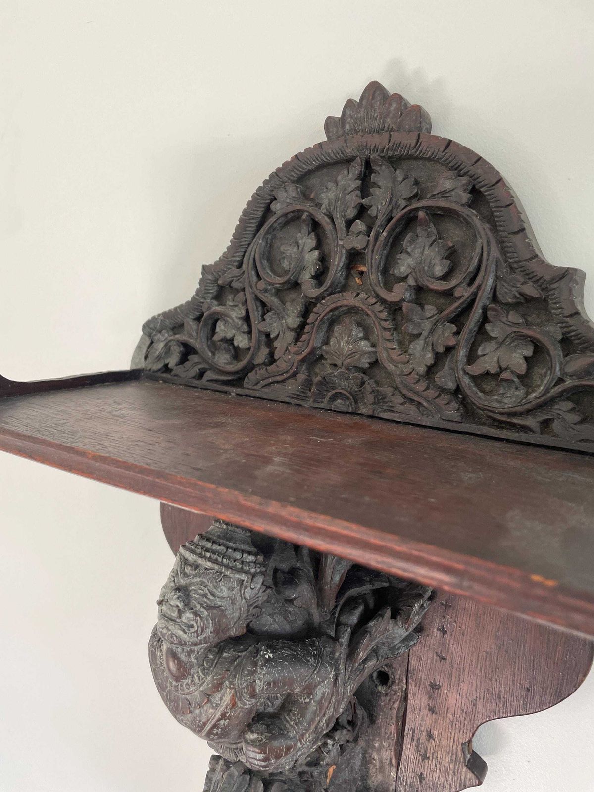 A Beautifully Carved East Asian Wall Shelf photo buy